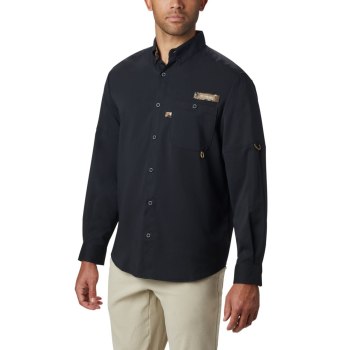 Columbia PHG Bucktail Long Sleeve Woven, Camisa Negros Para Hombre | 076489-ICG